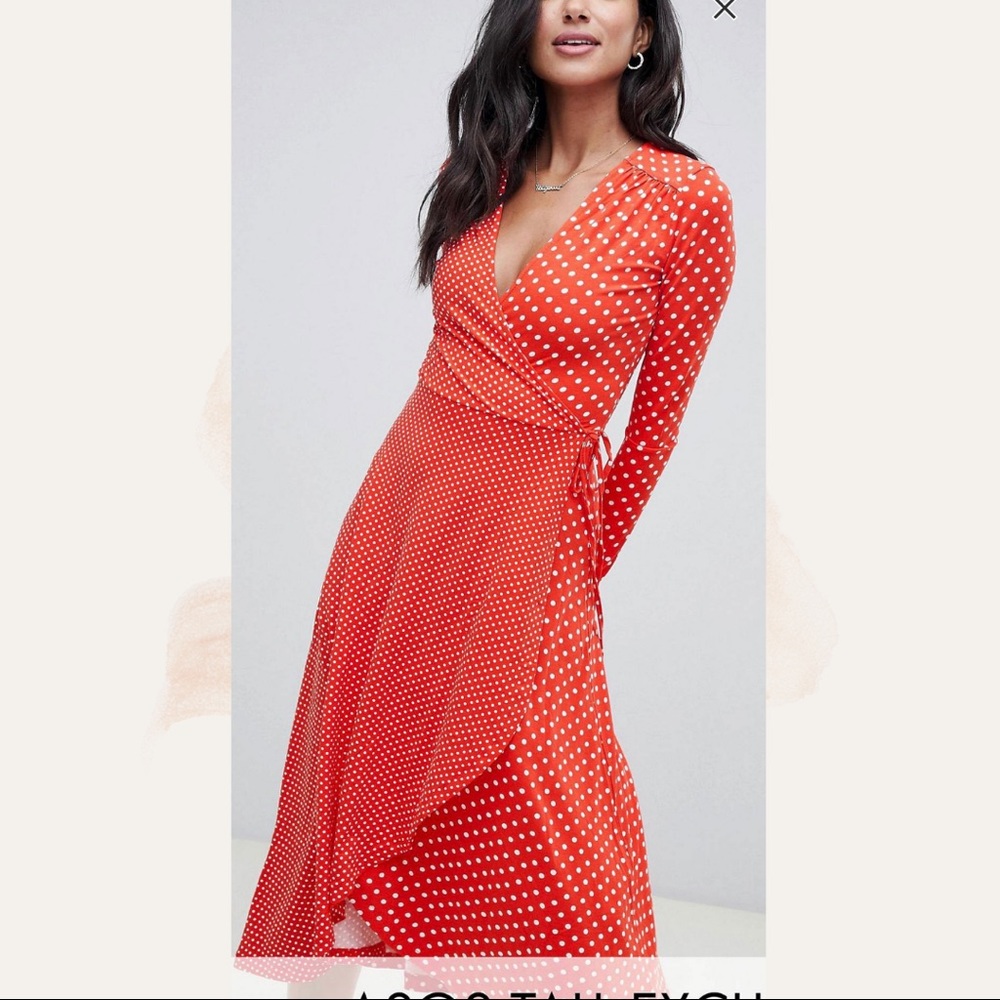 Polka dot red dress